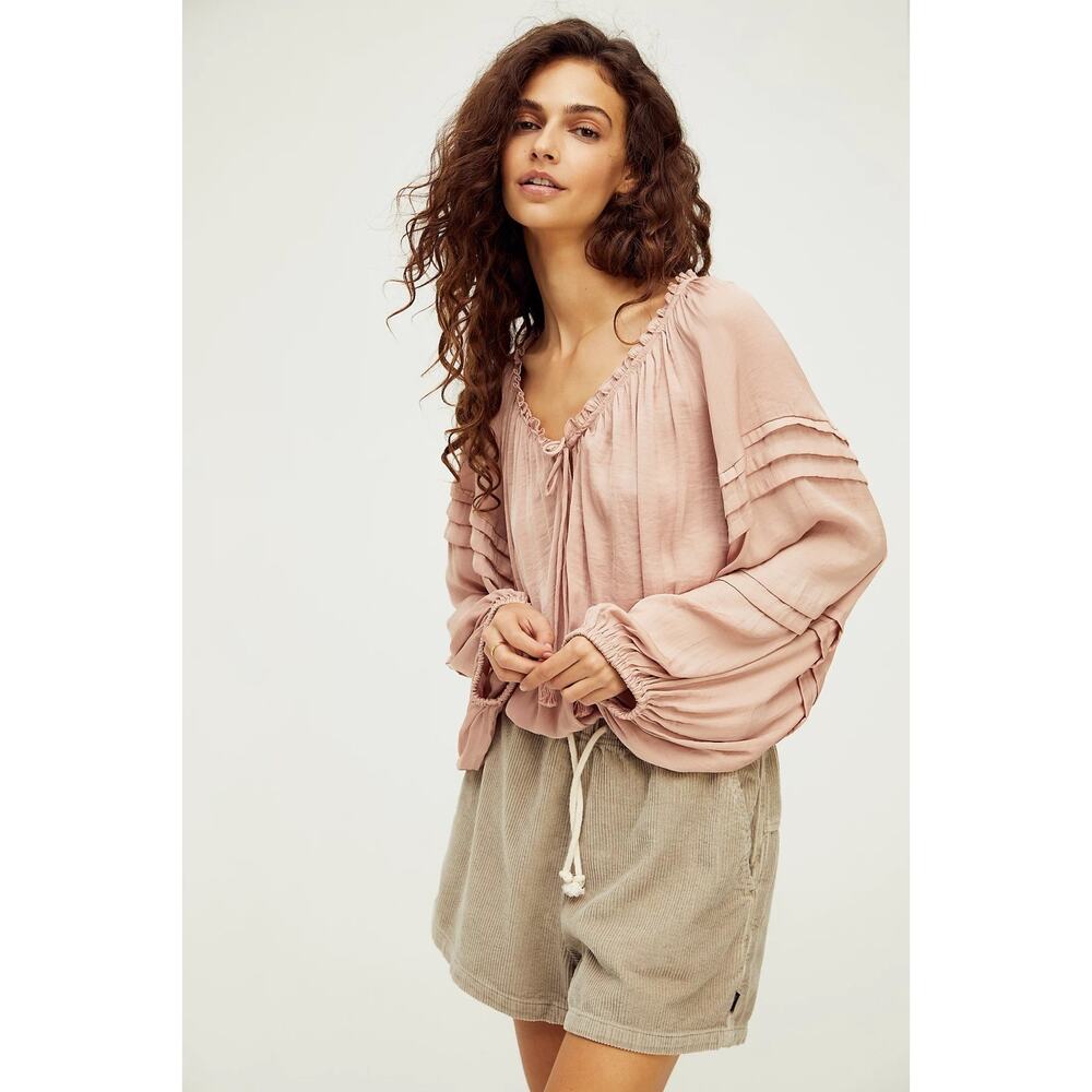 REVOLVE All Tucks Bodysuit in Blush Free People Color: Blush Pink XS oversized - Picture 2 of 11